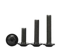 10/20/50/100 Uds M4 M5 M6 M8 304 Tornillo Con Cabeza Hueca De Acero Inoxidable Junta Pernos Allen Negros Longitud 6mm A 45mm(25mm,M5-50pcs)