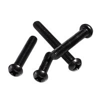 10/20/50/100 Uds M4 M5 M6 M8 negro 304 tornillos de cabeza redonda cruzada de acero inoxidable tornillos de cabeza plana(M8x50(10pcs))
