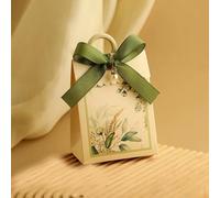 10/20/50 cajas portátiles de papel para bodas, pequeñas cajas de papel para regalos con cintas, cajas de dulces con perlas para regalos de baby shower para embalaje