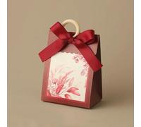 10/20/50 cajas portátiles de papel para bodas, pequeñas cajas de papel para regalos con cintas, cajas de dulces con perlas para regalos de baby shower para embalaje