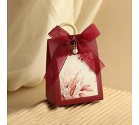 10/20/50 cajas portátiles de papel para bodas, pequeñas cajas de papel para regalos con cintas, cajas de dulces con perlas para regalos de baby shower para embalaje