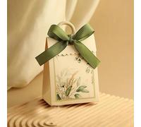 10/20/50 cajas portátiles de papel para bodas, pequeñas cajas de papel para regalos con cintas, cajas de dulces con perlas para regalos de baby shower para embalaje