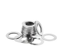 10/20/50 piezas DIN988 304 Junta de cuña de precisión de ajuste de acero inoxidable Arandela de oblea plana ultrafina (10pcM18-25mm,0.2mm thick)