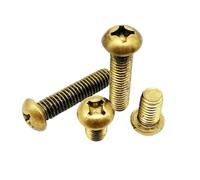 10/20/50 piezas GB818 Tornillos de cabeza redonda cruzada de latón macizo M2 .5 M3 M4 M5 M6 Longitud 4-30 mm(12mm,20pcs M3)