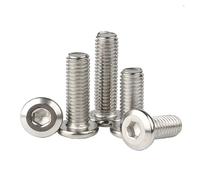 10/20/50 piezas M3 M4 M5 M6 M8 304 de acero inoxidable plano hexagonal cabeza hueca remache for muebles tornillo conector perno(12mm,M4 x20pcs)