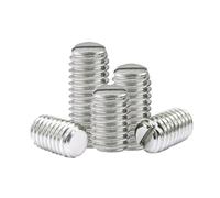 10/20/ 50 Uds 304 Acero inoxidable M2 M2.5 M3 M4 M5 M6 M8 tornillo de cabeza ranurada tornillos sin cabeza de punta plana(10mm,M5 (20pcs))