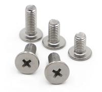 10/20/50 Uds CM M2 .5 M3 M4 M5 M6 304 Cruz de acero inoxidable tornillo cabeza oblea plana ultradelgada súper baja(8mm,M6 10pcs)