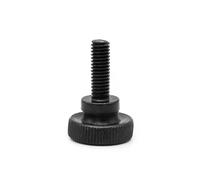 10/20/50 Uds GB834 DIN464 cabeza moleteada de acero negro tornillo moleteado apretar a mano tornillos bloqueo pared cortina M3-M10(30mm,M4 (50Pcs))