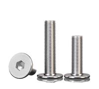 10/20/50 Uds M1.6 M2 .5 M3 M4 M5 M6 M8 Hexagonal Ultra Fino Oblea Plana Tornillo De Cabeza Allen A2-70 Acero Inoxidable 304(5mm,M3 50pc)