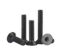 10/20/50 Uds M2 .5 M3 DIN7991 Negro Grado 10,9 Acero Hexagonal Tornillo De Cabeza Avellanada Plana(10mm,M2.5 x 50Pcs)