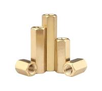 10/20/50 Uds M2 M2.5 M3 M4 apriete hembra a hembra espaciador de separación de cobre Hexagonal PCB placa base espaciador de perno pilares huecos perno de tornillo(7mm,M2.5XL(50PCS))