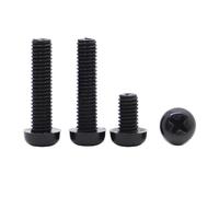 10/20/50 Uds M2 M2.5 M3 M4 M5 M6 M8 Perno De Tornillo Redondo Cruzado De Cabeza Plana De Plástico De Nailon Negro Con Rosca Métrica(8mm,M3 50pcs)