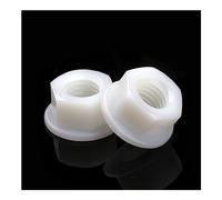 10/20/50 Uds M3 M4 M5 M6 M8 M10 M12 Tuercas con reborde de nailon tuerca con reborde hexagonal(White,M12 (10pcs))
