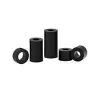 10/20/ 50 Uds M3 M4 M5 M6 M8 M10 negro ABS espaciador de nailon hueco sin rosca arandela de separación hueca redonda tornillo de placa PCB(20mm,ID3.2x OD.7 (50pcs))