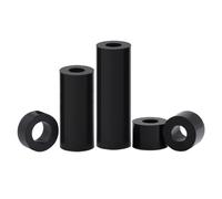 10/20/ 50 Uds M3 M4 M5 M6 M8 M10 negro Abs hueco sin rosca espaciador de nailon hueco redondo arandela de separación tornillo de placa Pcb(5mm,ID6.2x OD.11 (20pcs))