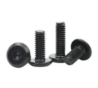 10/20/50 Uds M3 M4 M5 M6 M8 Negro 304 Acero Inoxidable Hexagonal Zócalo Hipotenusa Tornillo De Cabeza Plana For Muebles Laterales Inferiores(8mm,M4 (50pcs))