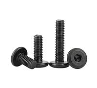 10/20/50 Uds M3 M4 M5 M6 M8 negro acero al carbono hipotenusa cabeza plana hexagonal tornillo de accionamiento tornillos laterales for muebles(M8x55mm (10pcs))