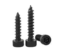 10/20/50 Uds negro 8, cabeza cilíndrica hexagonal tornillos autorroscantes muebles M2-M6(8mm,M2.6 (50Pcs))