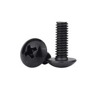10/20/50 Uds TM tornillos electrónicos negros armazón cabeza de seta perno M2-M6 acero al carbono(5mm,M4 (20Pcs))