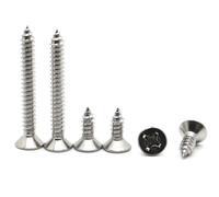 10/20/50 Uds tornillos autorroscantes de cabeza plana cruzada M1 M1.2 M1.4 M1.7 M2 M2.3 M2.6 M3 M3.5 M4 M5 M6 tornillos de acero inoxidable(6mm,M2.6 50pcs)