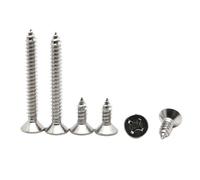 10/20/50 Uds Tornillos Autorroscantes De Cabeza Plana Cruzada M1 M1.2 M1.4 M1.7 M2 M2.3 M2.6 M3 M3.5 M4 M5 M6 Tornillos De Acero Inoxidable(8mm,M1 50pcs)