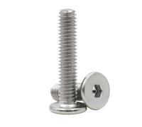 10/20/50 Uds. Tornillos Con Cabeza Hexagonal De Cabeza Plana Ultrafina De Acero Inoxidable 304 Galvanizado Negro M2 M2.5 M3 M4 M5 M6(White 304,M2.5x3mm (50pcs))