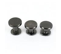 10/20/50 Uds. Tornillos de Metal cabeza plana 5-8mm bolsa uñas remaches encuadernación cinturón hebilla libro remache for cuaderno botón accesorios Hardware DIY(GunBlack,5mm-20Pcs)