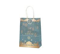 10/20/50 unidades musulmanas Eid Mubarak Golden Tote Bolsas de regalo conmemorativas Ramadán Kraft Bolsa de regalo Suministros de fiesta Bolsa de regalo