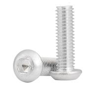 10/20/ 50 Unids/lote M2 .5 M3 M4 M5 M6 M8 Tornillo Hexagonal De Cabeza Botón Tornillos Redondos Plana(6mm,M2.5 50pc)