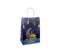 10/20/50 unids musulmanes Eid Mubarak oro bolsas de asas conmemorativas regalo embalaje Ramadán Kraft bolsa de papel suministros fiesta bolsa de regalo