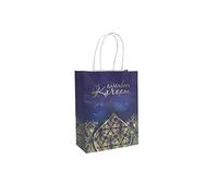 10/20/50 unids musulmanes Eid Mubarak oro bolsas de asas conmemorativas regalo embalaje Ramadán Kraft bolsa de papel suministros fiesta bolsa de regalo
