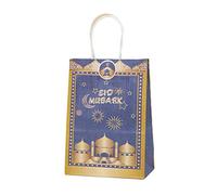 10/20/50 unids musulmanes Eid Mubarak oro bolsas de asas conmemorativas regalo embalaje Ramadán Kraft bolsa de papel suministros fiesta bolsa de regalo