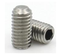 10/20/50pcs DIN916 M1.6 M2 M2.5 M3 M4 M5 M6 M8 Grade12.9 Carbon Steel 304 Stainless Steel Hexagon Hex Socket Grub Set Screw Bolt(304 stainless steel,20mm,M3 (50pcs))