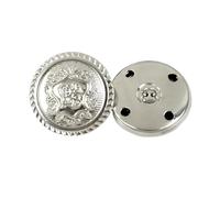 10/20 piezas 15-25mm abrigo botón de vástago de Metal Decoración Retro botones for camisa hebilla de cobre hueca accesorios de costura(B3-15-Silver,20mm-10Pcs)