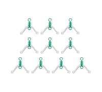 10/20 piezas de divisores de línea sublineal, antienredos, bifurcación de línea de pesca, pivotantes para gancho doble, 8 anillos en forma, línea de contactor, bifurcación, anillos giratorios