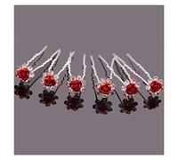 10/20 piezas elegantes pinzas for el pelo de flores rosas de cristal, horquillas for el pelo de novia, joyería for dama de honor, accesorios for el cabello for mujer(10Pcs-04)