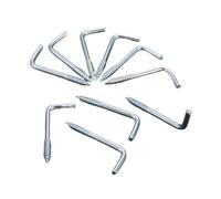 10/20 piezas, gancho de curva cuadrada, colgador taza en forma L, tornillo 7 formas, 20-40 mm, montaje pared, marco fotos, lámpara, ojo(2.7 * 13 * 33mm 10pcs)