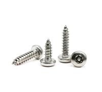 10/20 piezas M2.9 M3.5 M3.9 M4.2 M5 304 Acero inoxidable Pin Star Torx Pan cabeza redonda a prueba de manipulaciones seguridad tornillo de madera autorroscante(6.5mm,10pcs M3.9)