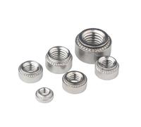 10/20 piezas M2 M2.5 M3 M4 M5 M6 M8 M10 304 Tuerca de remache de acero inoxidable con autocierre, inserto de prensa, tuerca de remache, losa(10pcs,M10-2 slab 3.18mm)