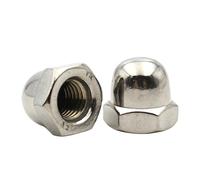 10/20 piezas M3 M4 M5 M6 M8 - M18 A2-70 Tuercas de cabeza de cúpula decorativas de acero inoxidable Tuercas de bellota de cabeza esférica redonda(20PCS,M16)