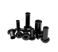 10-20 piezas M3 M4 M5 M6 M8 Remaches de cabeza hexagonal plana grande con casquillo hexagonal, chapados en zinc negro, conectores de inserción, manguitos de junta, tuercas de tope(M6 10pcs,8mm)