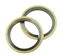 10/20 piezas M5-M30 Junta de sellado de arandela de metal combinada Junta de sellado de cuña de goma de metal(M24 10 Pieces)