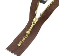 10/20Pcs 12-40cm 3# Metal Zipper For Jacket Auto-lock Zippers Repair Pocket Close-end Zip Closure Zips Replacement Sewing Kit(CoffeeGold,25cm-20Pcs)