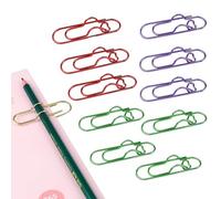10/20Pcs 3 Colors Heart Pen Clip Metal Pencil Clips Multifunctional Rose Gold Silver Carbon Steel Paperclip Pen Holder for Notebook Journal or Diary (10pcs-D)