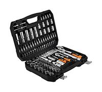 10-211 Juego de llaves de 6 cantos, llaves de vaso 1/2", 1/4" 110 uds. NEO HE...