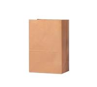 10/25 bolsas de papel kraft marrón con fondo cuadrado para galletas, dulces, alimentos, galletas, pan, aperitivos, bolsas de regalo para llevar (15 x 9 x 27 cm, 25 unidades)