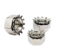 10/25pcs M3-M8 304 A2-70 Stainless Steel K-Type Serrated Lock Nuts With Toothed Washer(25pcs M5)