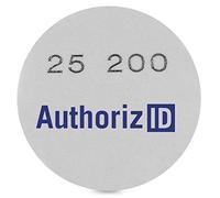10 - 26 bits H10301 125 KHz etiquetas adhesivas blancas de proximidad AuthorizID Wiegand T5577 chip. Compatible con 1386 1326 7610 1586 1391 y 1346. Funciona con casi todos los sistemas de control de acceso
