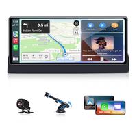 10,26 Pulgadas Pantalla Coche de Carplay Android Auto Inalambrico, Radio Coche Bluetooth con Cámara Trasera 1080P HD Navegación GPS/Mirror Link/Control por Voz/FM/AUX
