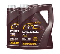 10 (2x5) Litro Mannol 5W-30 Diesel Tdi Aceite para VW, Audi, Seat, Skoda
